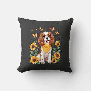 Girls Women Mom Cavalier King Charles Spaniel Dog Throw Pillow