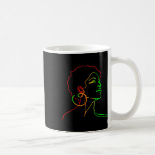 Girls Womens Black Queen Afro Melanin Dripping Jun Coffee Mug