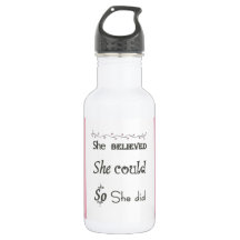 Girls Women's Positive Water Bottle