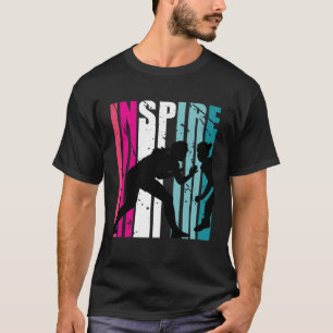 Girls Wrestling Inspire Coach Retro Wrestlers T-Shirt