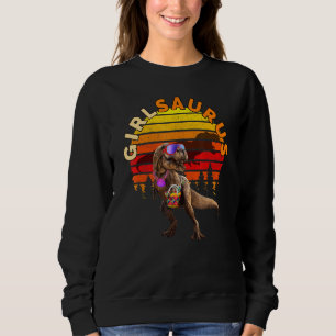 Girlsaurus Jurassic T Rex Girl Beach Vintage World Sweatshirt