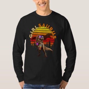 Girlsaurus Jurassic T Rex Girl Beach Vintage World T-Shirt