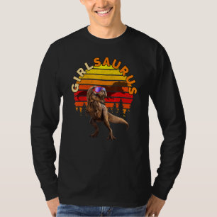 Girlsaurus Jurassic T Rex Girl Vintage World Dinos T-Shirt