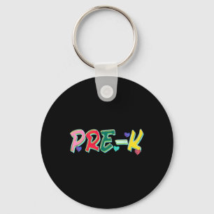 Girly 1st Day Of Pre-k Teacher Student First Day O Keychain