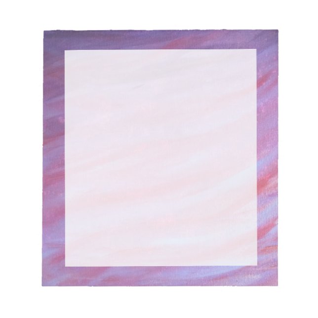 Girly Abstract | Feminine Pink Purple Cute Zebra Notepad (Front)