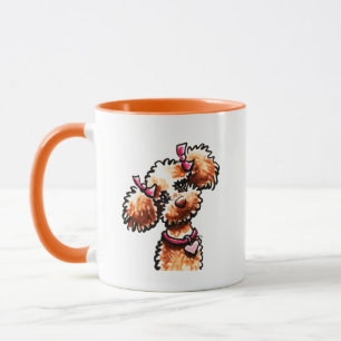 Girly Apricot Poodle Off-Leash Art™ Mug