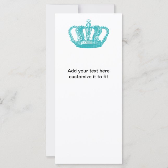 Girly Aqua Blue Vintage Crown (Front)