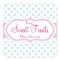 Girly Aqua & Pink Polka Dot Pattern Cute Stickers