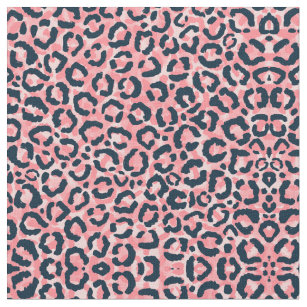 Pastel Pink Leopard Animal Print Pattern Fabric