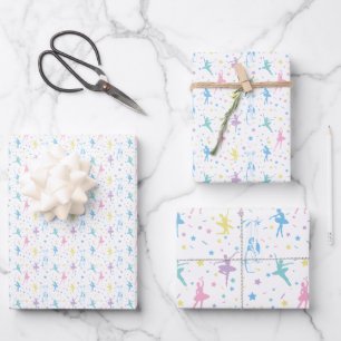 Girly Ballerina Dancer - Ballet Pattern Wrapping Paper Sheet