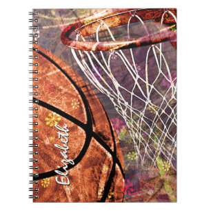 Girly Basketball personalized  Notebook