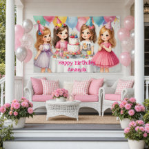 Girly Birthday Party Pink Personalized