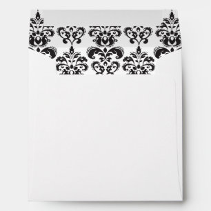 Girly Black and White Vintage Damask Pattern 2 Envelopes