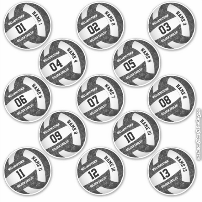 girly black white volleyball player names 13 (Front)