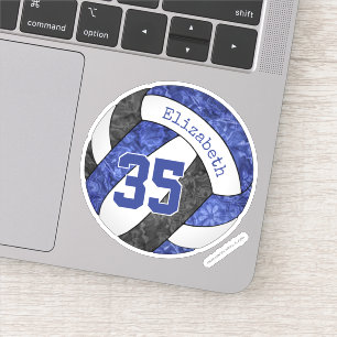 girly blue black volleyball school team colours