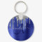 Girly Blue Dripping Glitter Brush Metal Monogram