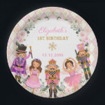 Girly Blush Nutcracker Birthday Party Baby Girl Paper Plate<br><div class="desc">This adorable paper plate features magical characters from one of the most loved Christmas tales of all time, The Nutcracker. Use the text fields to personalize the plate with your own wording and details. Click the "customize further" button if you wish to re-arrange and format the style and placement of...</div>