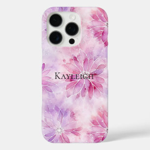 Girly Blush Pink Chic Lavender Floral   iPhone 16 Pro Case