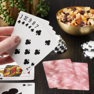 Girly Blush Pink Faux Fur Playing Cards