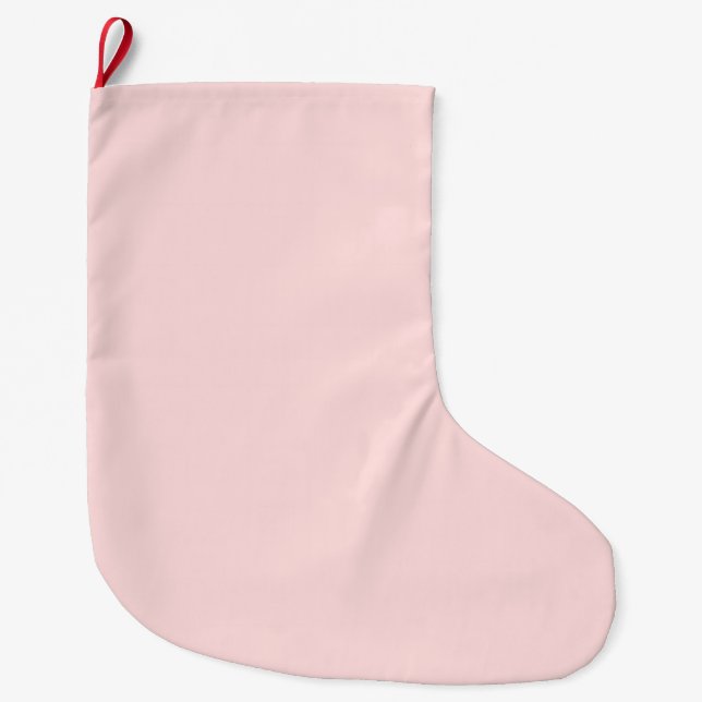 Girly Blush Pink Large Christmas Stocking (Front)