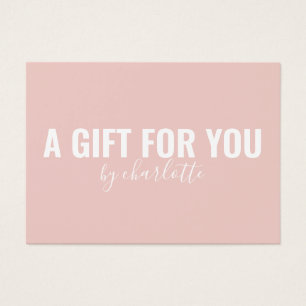 Girly Blush Pink Minimalist Gift Sertificate