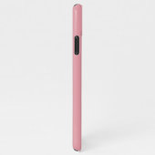 Girly Blush Pink Monogram Elegant Grey Chic Script iPhone Case (Right Side)