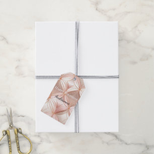 Girly Blush Pink Rose Gold Abstract  Gift Tags