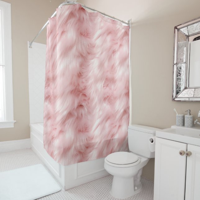 Girly Blush Soft Pink Faux Fur (In Situ)