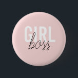 Girly blush typography script girl boss 2 inch round button<br><div class="desc">Girly blush typography script girl boss</div>