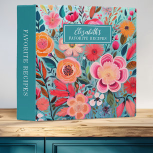 Girly Botanical Floral Binder