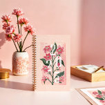 Girly Bright Pink Garden Florals 2025 Planner<br><div class="desc">Stay organized in style with our 2025 Planner, showcasing a hand-painted floral and leaves design crafted with vibrant Gouache paint. Known for its rich pigmentation and velvety matte finish, Gouache was carefully chosen to bring our floral artwork to life, ensuring every detail is bold and beautifully textured. The year "2025"...</div>