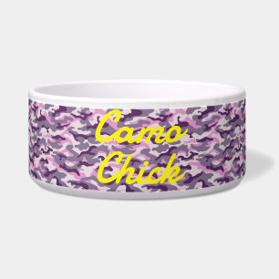 Girly Camouflage Pinks Monogram in Yellow  