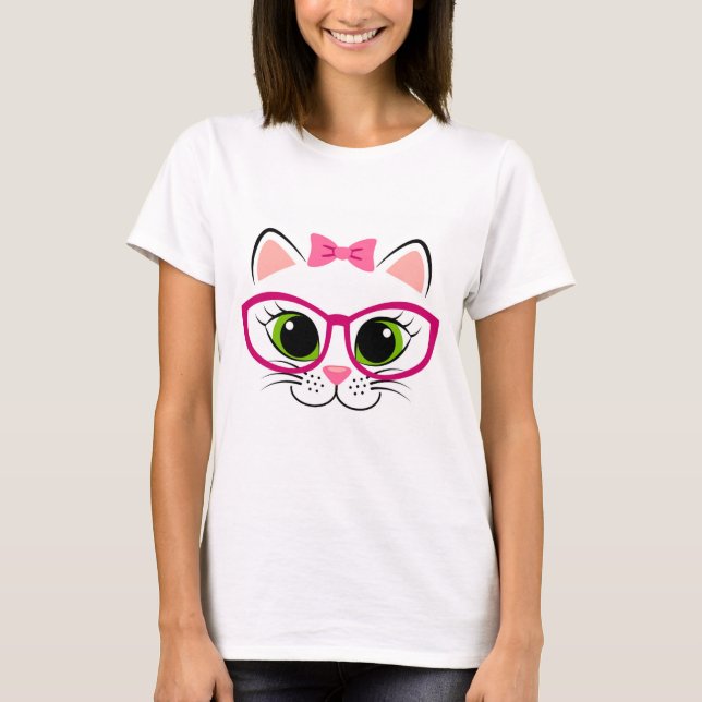 Girly Cat T-Shirt (Front)