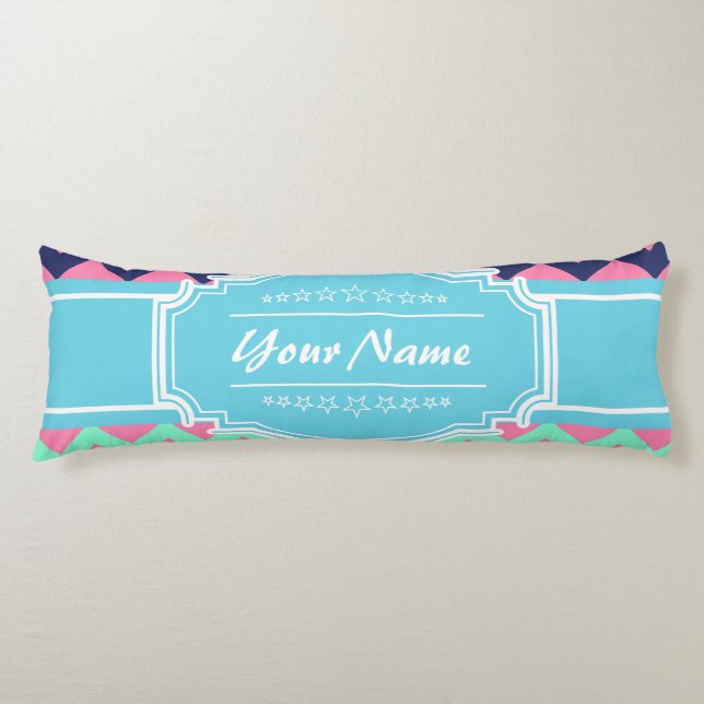 Girly Chevron Personalized | N1 Body Pillow (Front)