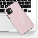 Girly Chic Handwritten Script Name Pink Custom iPhone 11 Case<br><div class="desc">Girly Chic Handwritten Script Name Pink Custom iPhone 11 Case</div>