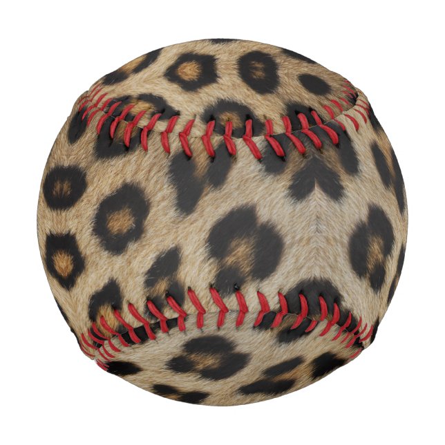 Girly chic leopard fur animal print pattern trendy baseball (Front)