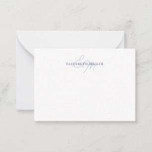 Girly Chic Lilac Violet 2 Script Monorgram Card