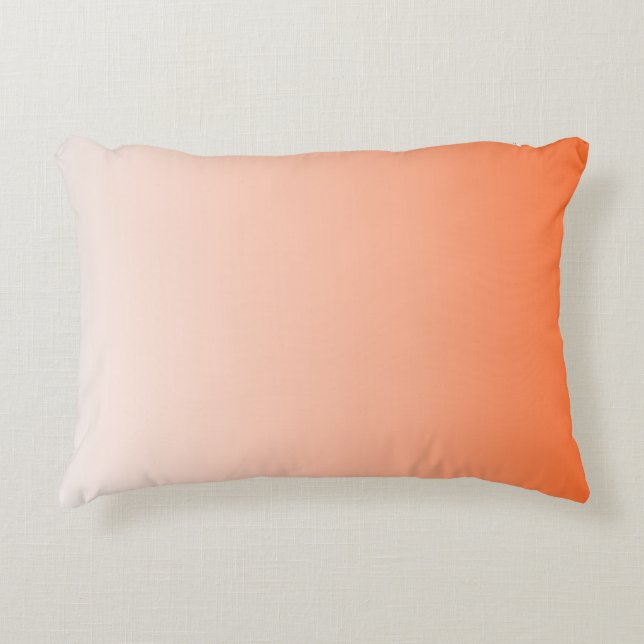 girly chic peach yellow apricot Tangerine orange Decorative Pillow (Front)