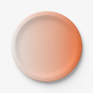 girly chic peach yellow apricot Tangerine orange Paper Plate