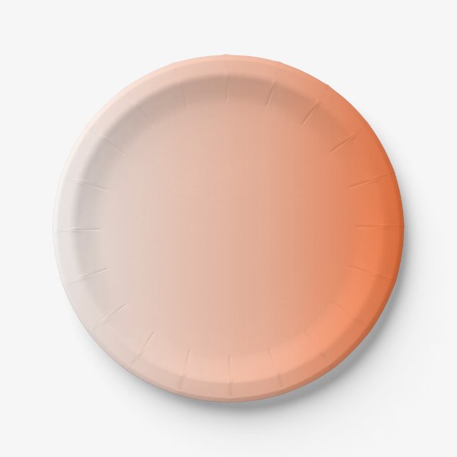 girly chic peach yellow apricot Tangerine orange Paper Plate (Front)
