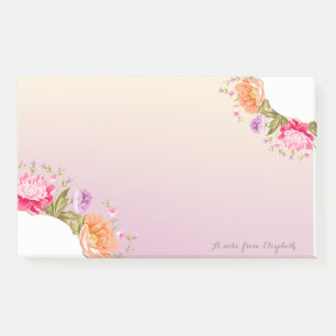 Girly Chic Stylish Floral -Personalized Post-it Notes