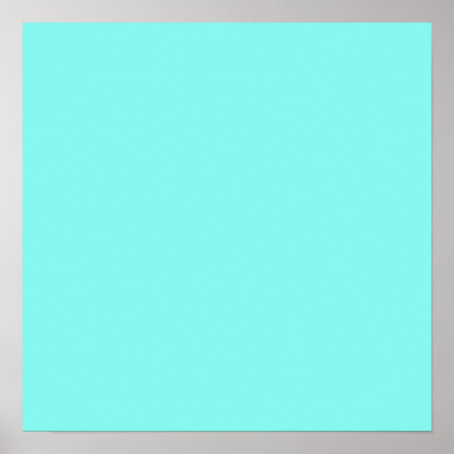 Girly chic turquoise aqua Robins Egg Blue Poster (Front)