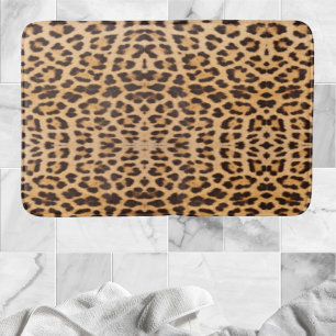 girly chic wild safari fashion leopard print bath mat