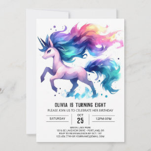 Girly Children Horse Birthday Invitation