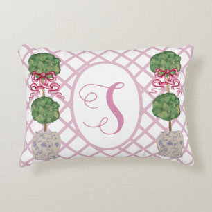 Girly Chinoiserie Ginger Jar Jars Topiary Basket T Accent Pillow