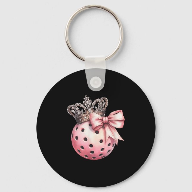 Girly Ckleball Princess Queen Crown For Women  Keychain (Front)