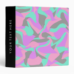Girly colourful abstract pattern binder