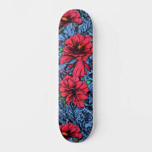 Girly Colourful Floral Urban Street Art Inspired  Skateboard
