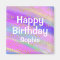 Girly Colourful Happy Birthday Unicorn Gold