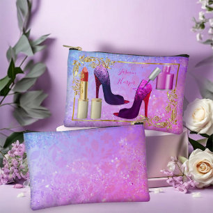 Girly Colourful Pink Fashion Makeup Holder Accessory Pouch